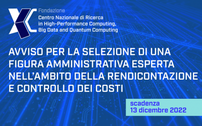 SELEZIONE FIGURA AMMINISTRATIVA ESPERTA NELL’AMBITO DI RENDICONTAZIONE E CONTROLLO DEI COSTI