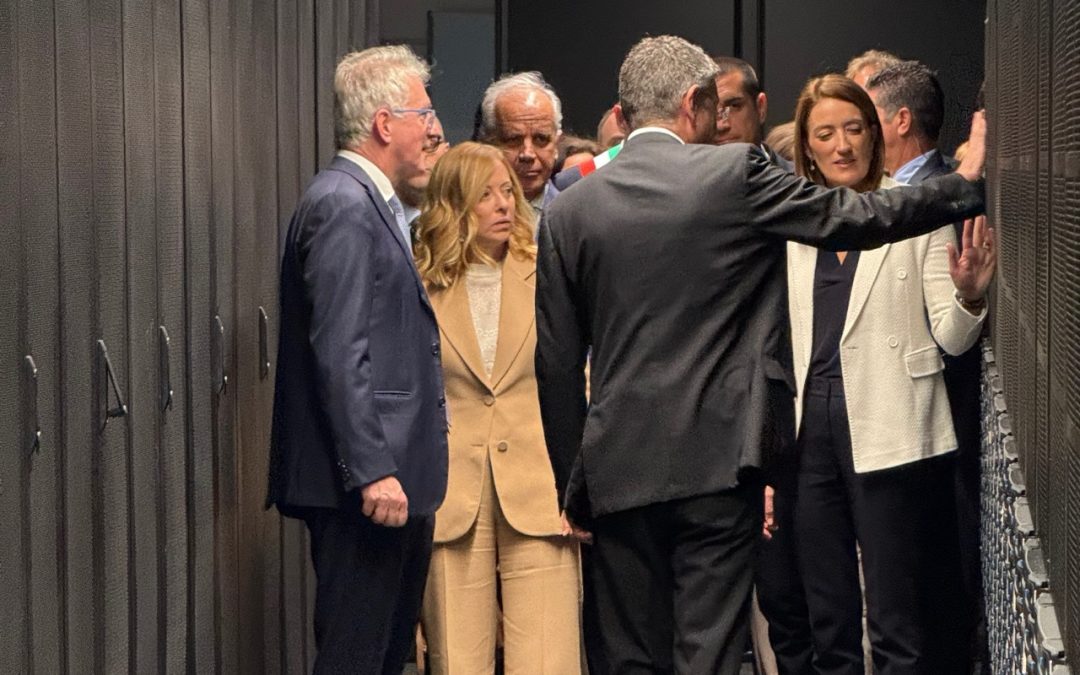 LE PRESIDENTI MELONI E METSOLA IN VISITA AL TECNOPOLO DAMA DI BOLOGNA