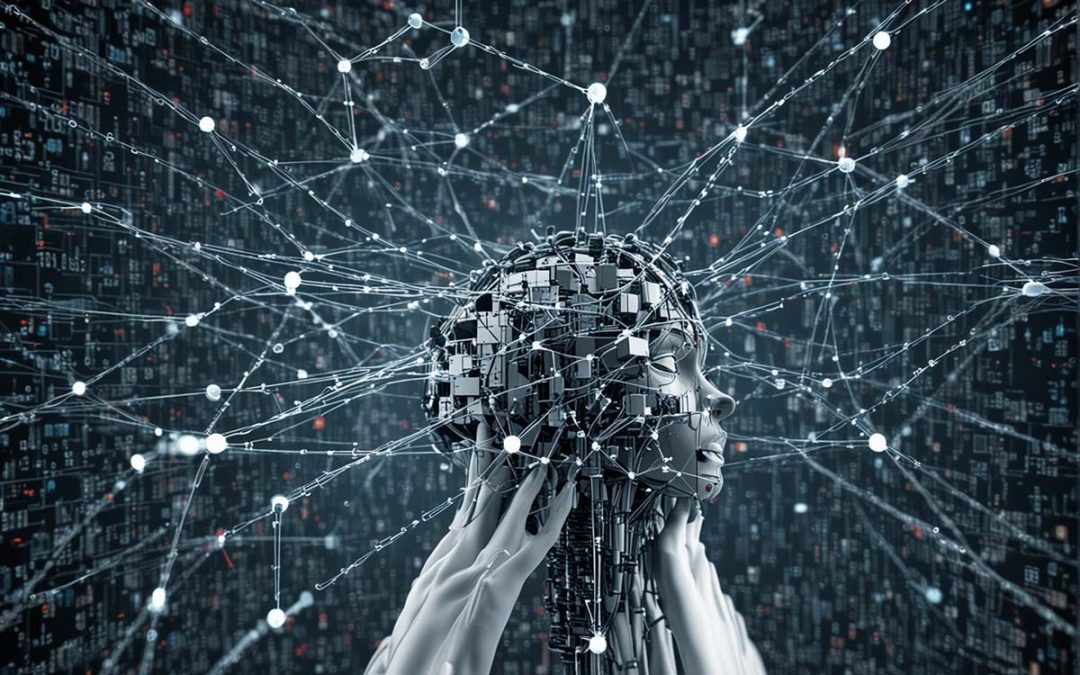 l'immagine rappresenta un robot pieno di reti neurali