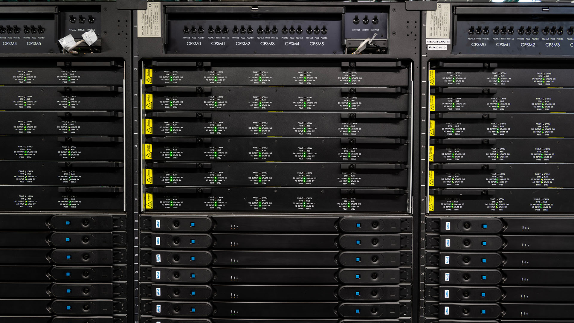 Dettaglio di uno dei Rack del Supercomputer Leonardo