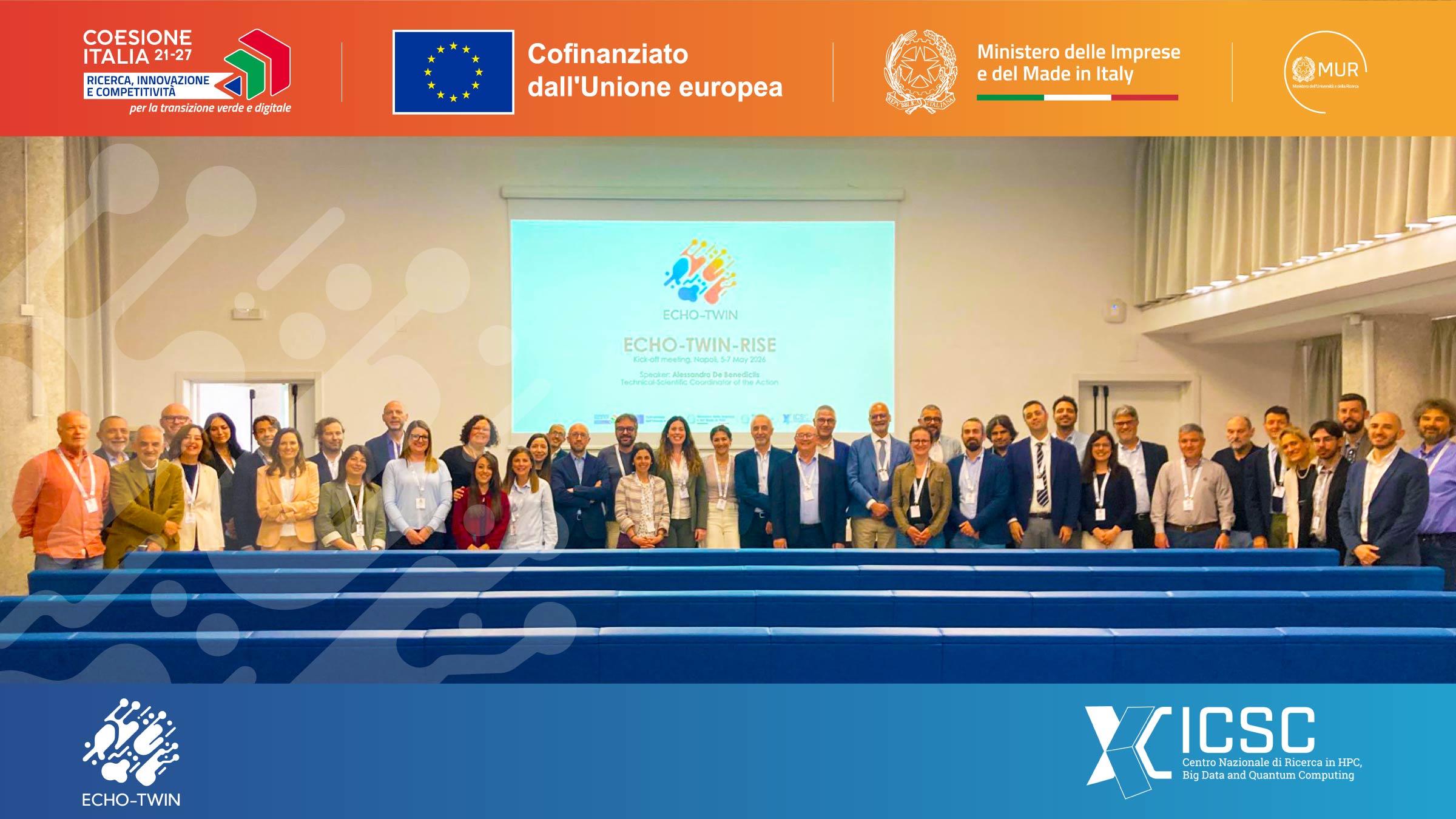 Foto di Gruppo dei Partecipanti al Kick Off Meeting del progetto ECHO-TWIN